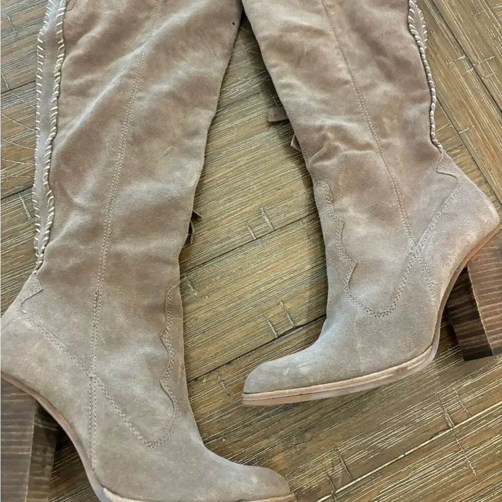 Dolce Vita Suede Western Over the Knee Boots size 7.5
